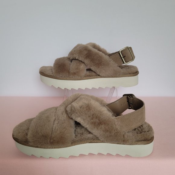 KOOLABURRA BY UGG Women’s Fuzz-EE Faux-Fur Slipper Sandals-Amphora. Size 9M⭐ - Picture 12 of 14